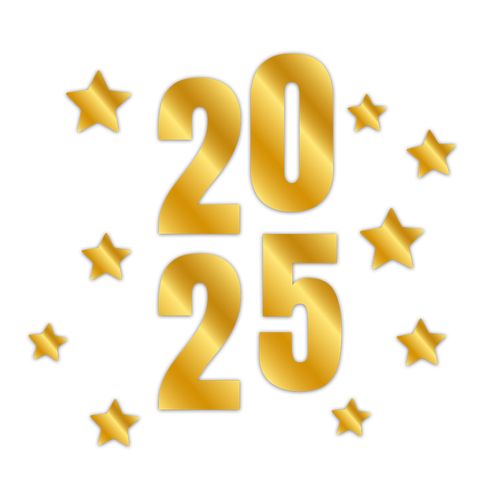 Kit Decorativo 2025 Dourado