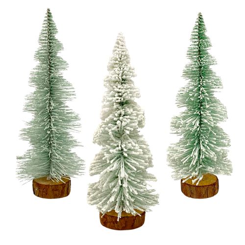 Mini Árvore de Natal Verde e Branca - 21cm