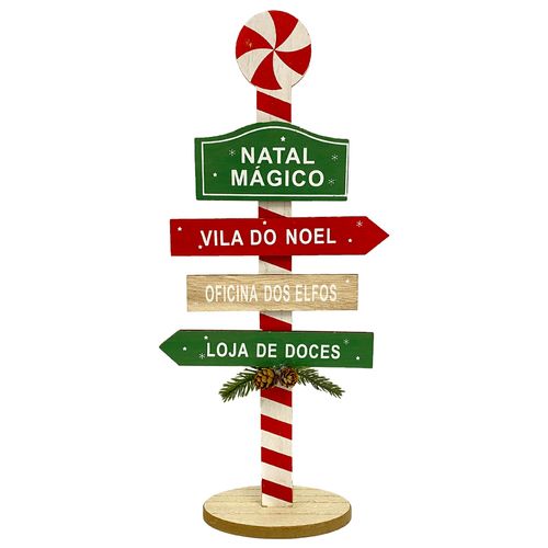 Placa Sinalizadora de Natal em MDF - 50cm