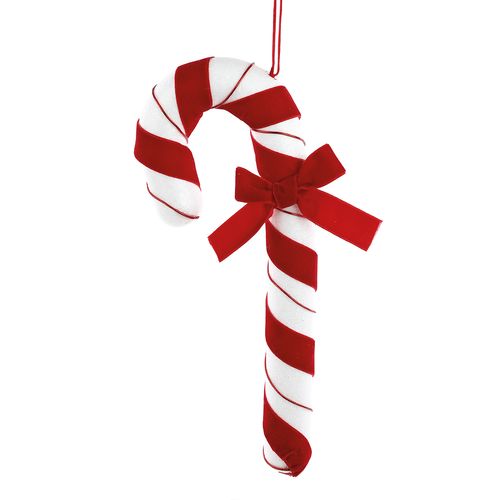 Enfeite Candy Cane Vermelho e Branco - 33cm