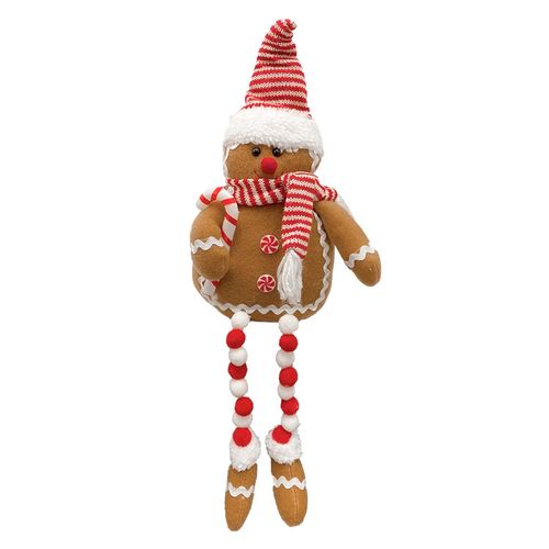 Boneco Gingerbread Sentado Cachecol