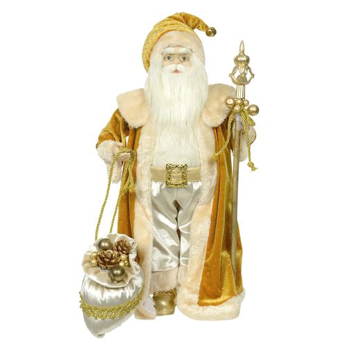 Papai Noel em Pé Dourado - 47cm