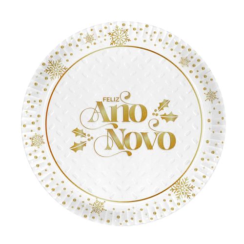 Prato Laminado Feliz Ano Novo N6