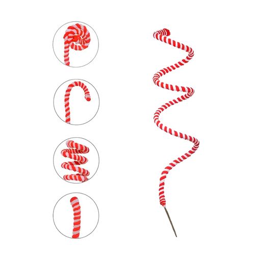 Espiral Candy Vermelho e Branco - 40cm