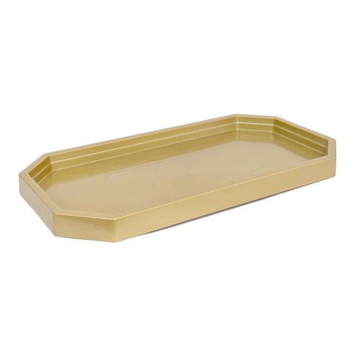 Bandeja Decorativa Lapidada Dourada