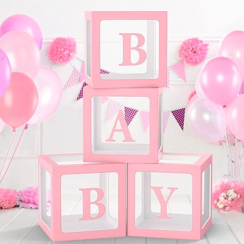 Cubos Decorativos com Visor 30x30cm Baby - Rosa