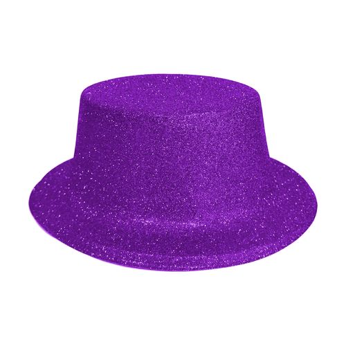 Cartola Baixa com Gliter Roxo