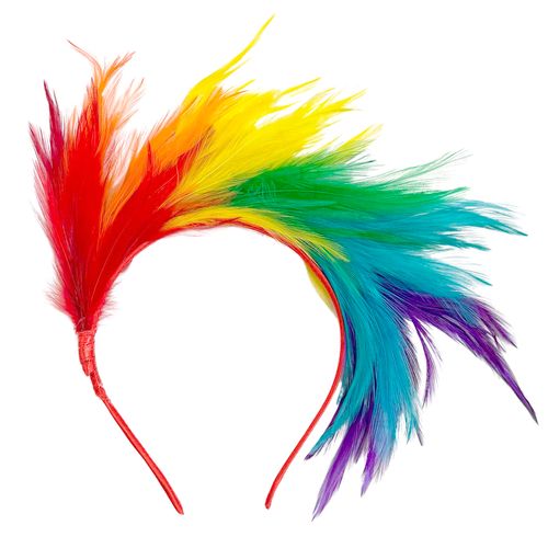 Tiara Carnaval Penas Coloridas Luxo Mod 2