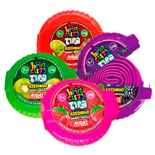 Chiclete em Tira Brinclets Fruta 15g