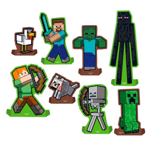 *Decoração de Mesa Minecraft - 08 unidades