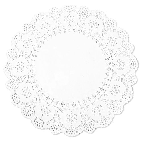 Toalha de Papel Rendada Branca 36,5cm - 20 unidades