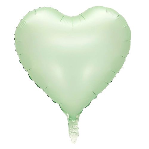 Balão Metalizado Coração Fosco Verde 17"