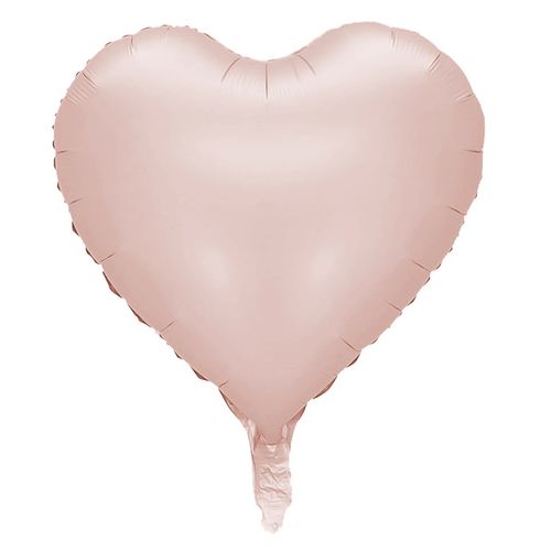 Balão Metalizado Coração Fosco Rosa 17"