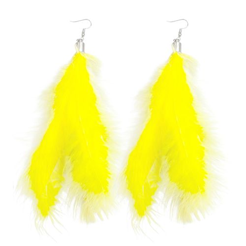 Brinco Penas Amarelo