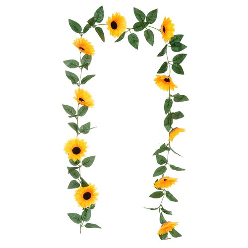 Corrente Guirlanda Girassol 10 Flores - 247cm