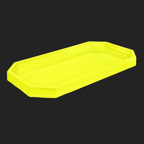 Bandeja Decorativa Lapidada Amarelo Neon