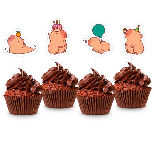 *Picks Decorativos Capivara - 08 unidades