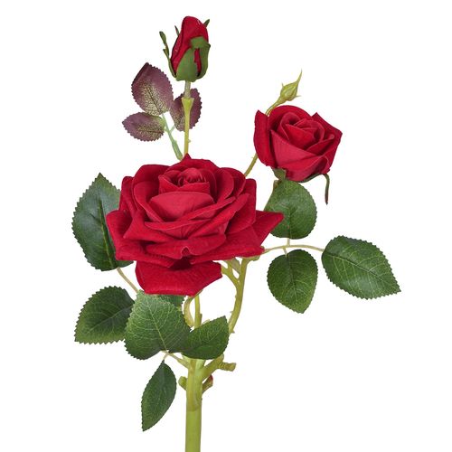 Haste Rosa Veludo Vermelha - 34cm