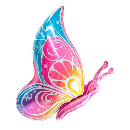 Balão Metalizado Borboleta Rosa 29"
