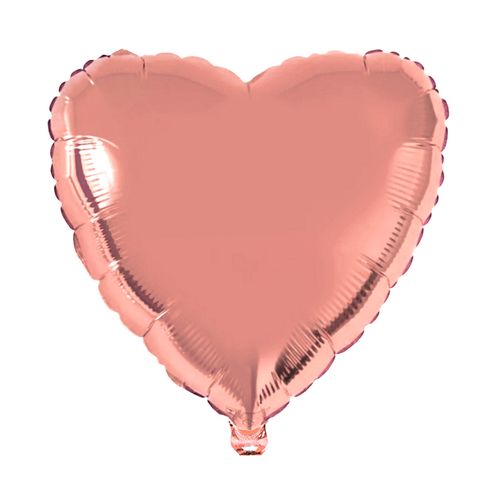 Balão Metalizado Coração Rosé Gold 18"