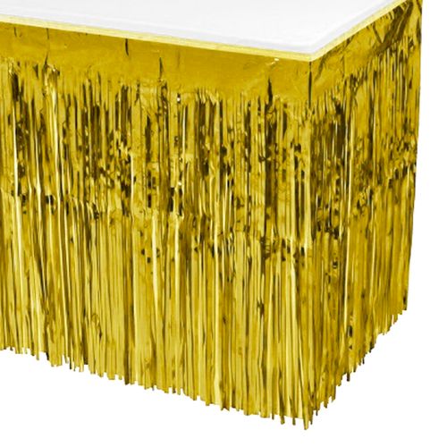 Saia de Mesa Metalizada Dourada