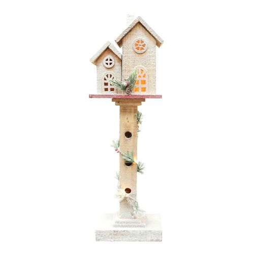 Poste Natalino com Casinha Led - 64cm