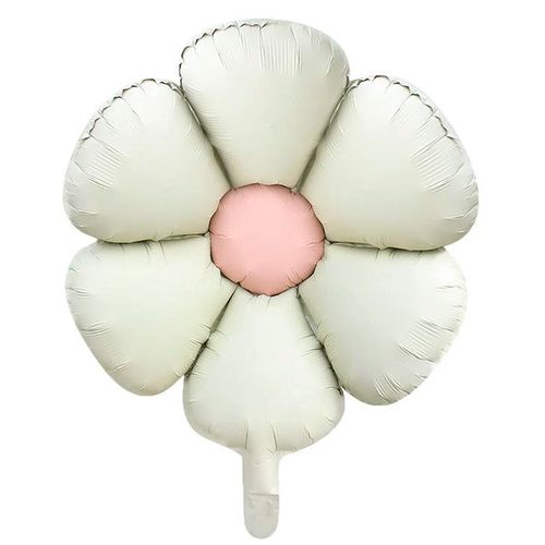 Balão Metalizado Margarida Creme 23"