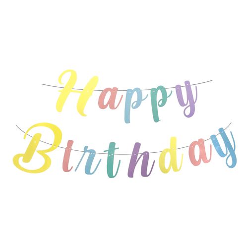 Faixa Happy Birthday Candy Colors
