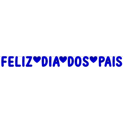 Faixa Feliz Dia Dos Pais Metalizada Azul