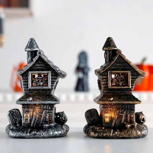 Lampião Casa Assombrada com Luz - 10,5cm