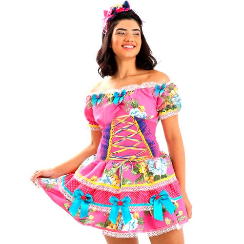 Vestido Junino Adulto Begonia