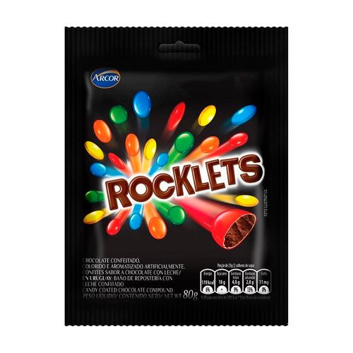 Chocolate Confeitado Rocklets Leite 80g