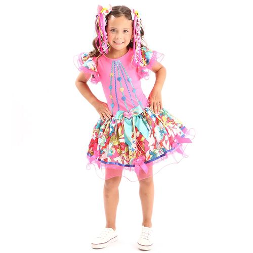 Vestido Junino Infantil Luxo Regiane