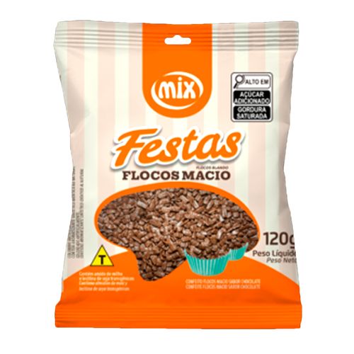 Confeito Flocos Macio Sabor Chocolate Escuro 120g