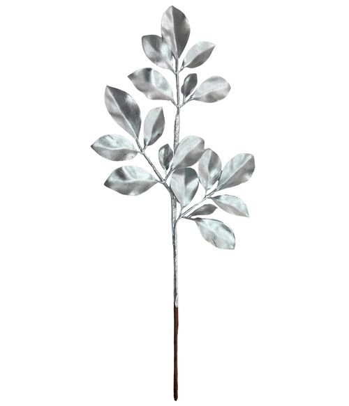 Haste Folhas Ficus Prata - 46cm