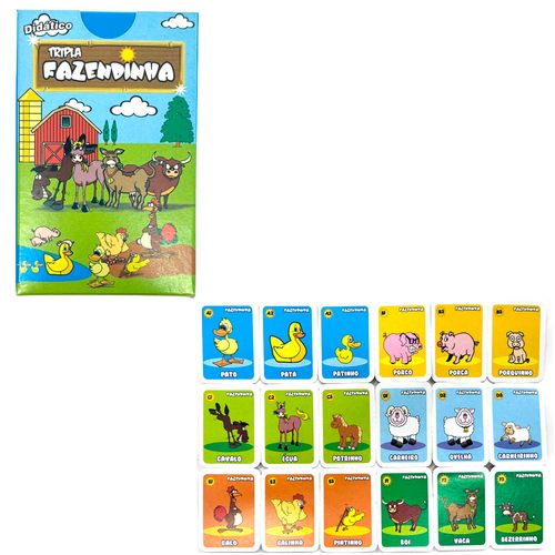Jogo da Memória Triplo - A Fazendinha