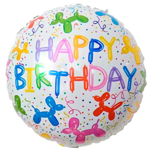 Balão Metalizado Happy Birthday Cachorrinho 18"