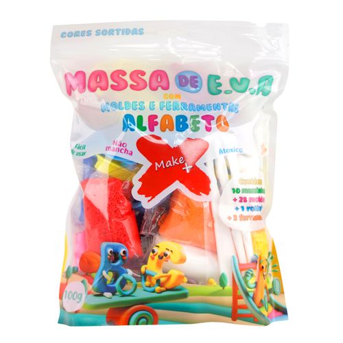Kit Massa de E.V.A. com Moldes Alfabeto