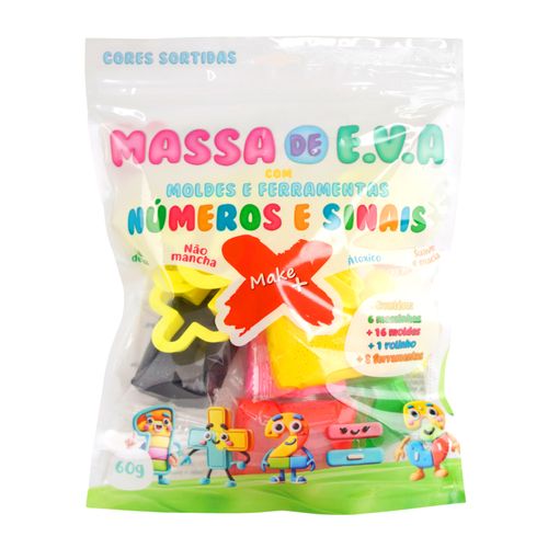 Kit Massa de E.V.A. com Moldes Números e Sinais