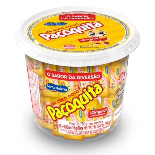 Paçoca Rolha Pote 750g - Paçoquita Santa Helena