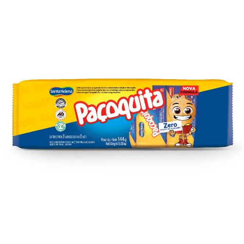 Paçoca Zero Embalada 144g - Paçoquita Santa Helena