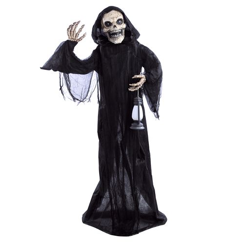 Boneco Caveira com Lamparina Dylon Luz Som e Movimento - 150cm