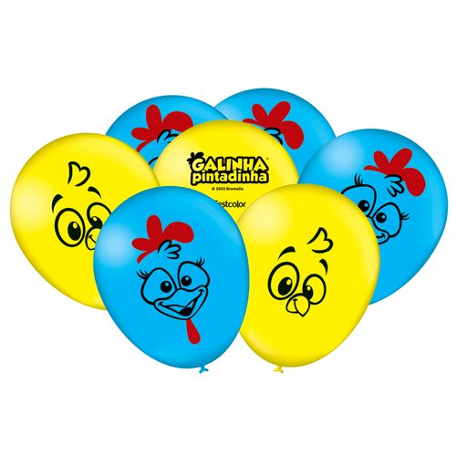 *Balão 9 Galinha Pintadinha New - 25 unidades