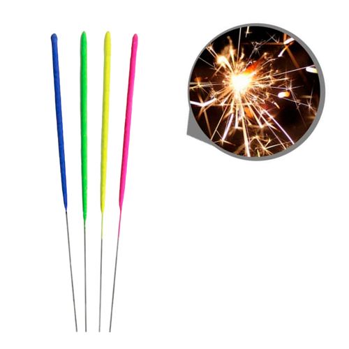 Vela Sparkles Palito Neon 15cm - 04 unidades