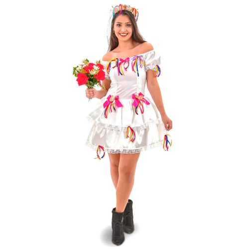 Vestido Junino Adulto Noiva