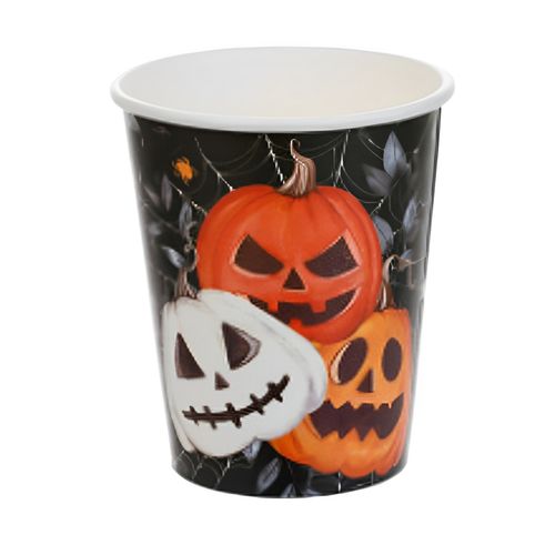 Copo de Papel Halloween Abóboras - 10 unidades