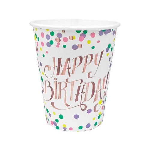 Copo de Papel Happy Birthday Candy - 10 unidades