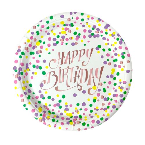 Prato de Papel Happy Birthday Candy - 10 unidades