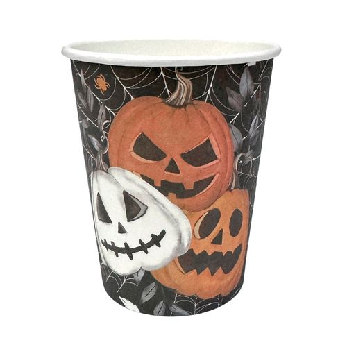Copo de Papel Halloween Abóboras - 10 unidades
