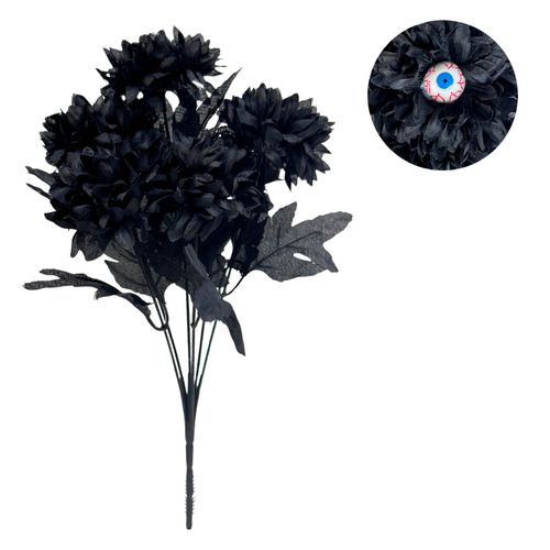 Buquê Flor Preta com Olhos - 35cm